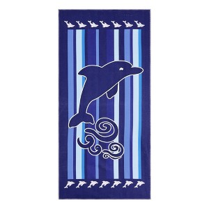 Unique Bargains Quick Drying Lightweight Swimming Travel Beach Towel 28" x 56" - 1 of 4