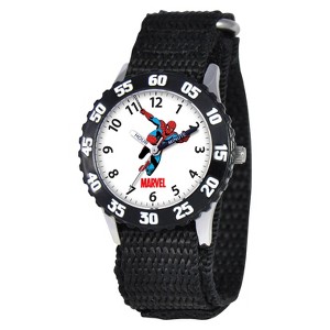 Boys' Marvel Spider-Man Watch - Black - 1 of 4