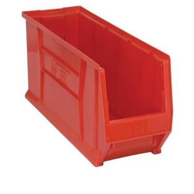 Quantum Storage Systems Hulk 30" Container, 29-7/8"L X 11"W X 10"H, Stackable, Polypropylene, Red, Made In Usa