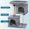PAWBEE 33" Tall Cat Tree Tower – 2 Cat Condos, Sisal Scratching Posts & Large Plush Perch, Sturdy Cat Tower for Indoor Cats Large & Small - 2 of 4