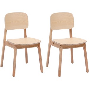 Nordlys Set of 2 Solid Wood Dining Chairs Exotic Boho Dining Room - 1 of 4