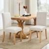 2-Pack Dining Chairs with Ergonomic Backs, Linen Upholstery - Modern Kitchen Side Chairs, 265lb Capacity - 2 of 4