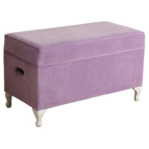 Diva Decorative Storage Bench Kids Storage Ottoman Lavender - Homepop, Frosty Purple