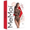 Memoi Women's Madeleine Long Sleeve Stretch Lace Bodysuit Black S - 3 of 4