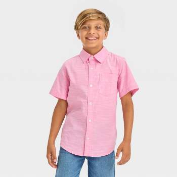Boys' Short Sleeve Poplin Button-Down Shirt - Cat & Jack™