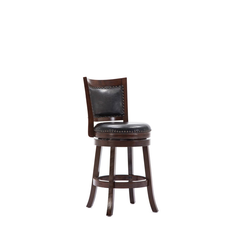 Photos - Chair 24" Bristol Swivel Counter Height Barstool Cappuccino - Boraam