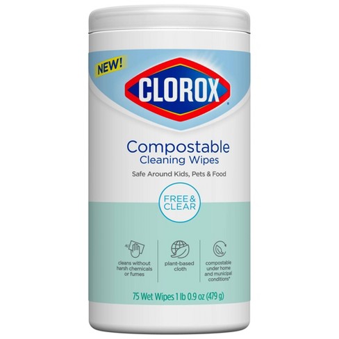 Clorox Compostable Wipes Free Clear 75ct Target