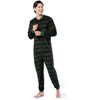 Fruit of the Loom Men’s Holiday Fleece Union Suit Pajamas, One-Piece Zip Front - 2 of 4