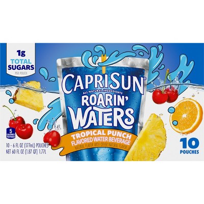 Capri Sun Roarin' Waters Tropical Fruit Juice Drinks - 10pk/6 fl oz Pouches_4