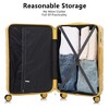 Lyngins 3-Piece Stylish Vertical Stripe Family Hardside Luggage Set – 20" Carry on Luggage, 24" & 28" Suitcases, Waterproof Anti-Scratch ABS Shell - 4 of 4