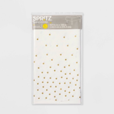 Gold Confetti Print Rectangular Table Cover - Spritz&#8482;