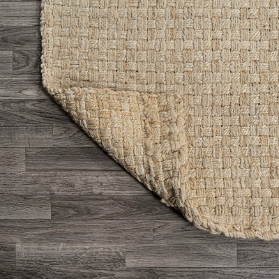 Estera Ivory Handwoven Chunky Jute Rectangular Rug