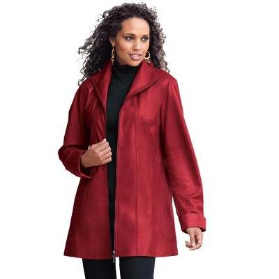 Roaman's Women's Plus Size Long Wool-blend Coat, 34 W - Navy : Target