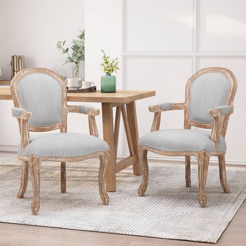2pk Baldner Traditional Upholstered Dining Chairs - Christopher Knight Home, 3 of 13