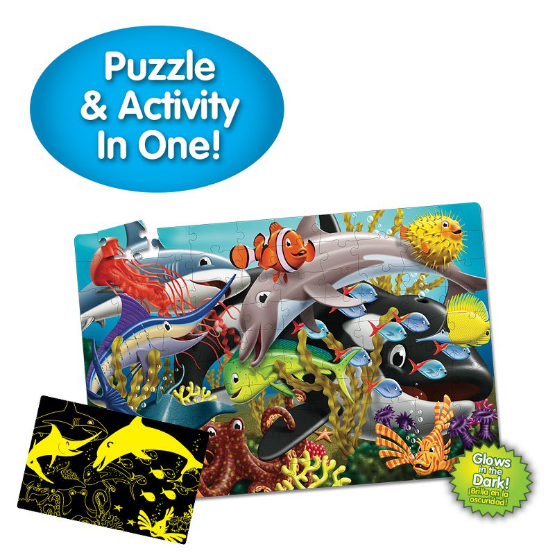 The Learning Journey Puzzle Doubles! Glow in the Dark! Sea Life (100 pieces), 3 of 6
