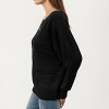 Anna-Kaci Women's Long Sleeve Striped Knit Sweater with Boat Neckline and Relaxed Fit - 2 of 4
