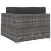 Corner Seat Grey PE rattan and powder-coated steel frame Modular vidaXL - 4 of 4