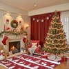 Christmas Area Rugs, Christmas Rugs with Xmas Tree Reindeer Snowflake for Holiday Decor,Low Pile Washable Rug for Dining Room, Bedroom - 4 of 4