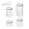 Angel Sar 4-Piece Square Food Storage Container Set, BPA-Free Plastic Canisters with Lids for Flour, Pasta, Dry Food Pantry Organization - 3 of 4