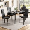 Sapphtopaz Modern Dining Chairs Set of 2 with High Backrest Tufted Upholstered Dining Chairs with Metal Leg Living Room Chair for Dining Room - 2 of 4