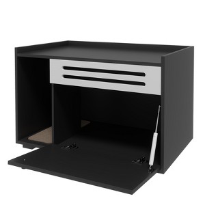 31.5 Inch Modern Litter Box Enclosure Cabinet, Concealed Litter Box with Vent Door - 1 of 4