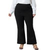 Agnes Orinda Women's Plus Size Flare Leg Stretchy High Waist with Pockets Business Casual Pants - 2 of 4