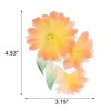 Unique Bargains Flowers Pattern Hair Clip 4.53"x3.15" Orange 1 Pc - 4 of 4