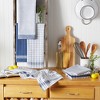 Design Imports  Everyday Basic Dishtowel Set 8 Piece, 20X28", Nautical Blue - 4 of 4