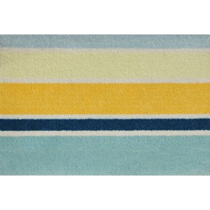 2'x3' ColorStar Coastal Sun Doormat - Bungalow Flooring: Indoor/Outdoor Rubber Backing, Stain & Skid Resistant - 1 of 4