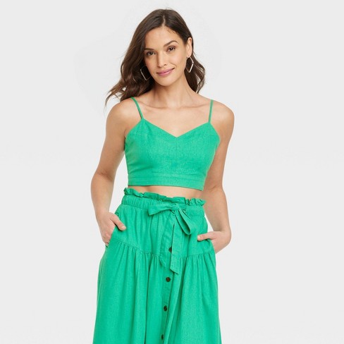 Women's Bra Tank Top - Universal Thread™ Green M : Target