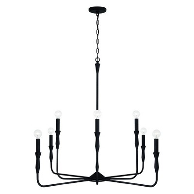 Capital Lighting Paloma 8 - Light Chandelier in  Textured Black