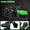 24V 3-in-1 Kids Ride-On Tractor w/Remote - Excavator/Bulldozer/Tractor, Digger, Trailer, LED Lights (Ages 3-8) - 3 of 4