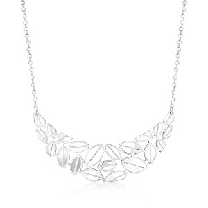 Ross-Simons Italian Sterling Silver Leaf Bib Necklace Size 18 - 1 of 3