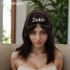 Unique Bargains Women's Bangs Straight Hair Wig 2x4in 180 Real Human Hair 12in Black 1 Pc - 4 of 4