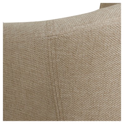 Flax Brown Modern Barrel Wooden Accent Chair