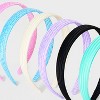 Girls' 6pk Woven Headband Set - art class™: Hair Styling Accessories, Solid Pattern - 3 of 4