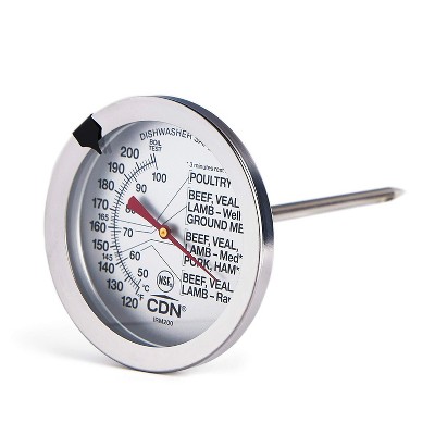 Taylor Leave-in Meat Oven Safe Analog Dial Meat Food Grill BBQ Kitchen  Cooking Thermometer, 2 inch dial, Stainless Steel