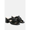Knope Cross Straps Block Heel Sandals - 3 of 4