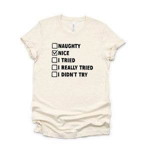 Simply Sage Market Women's Nice Nice- List Short Sleeve Graphic Tee - 1 of 2