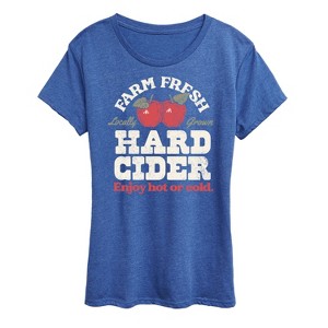 Women's - Instant Message - Farm Fresh Hard Cider Hot or Cold Short Sleeve Graphic T-Shirt - 1 of 4