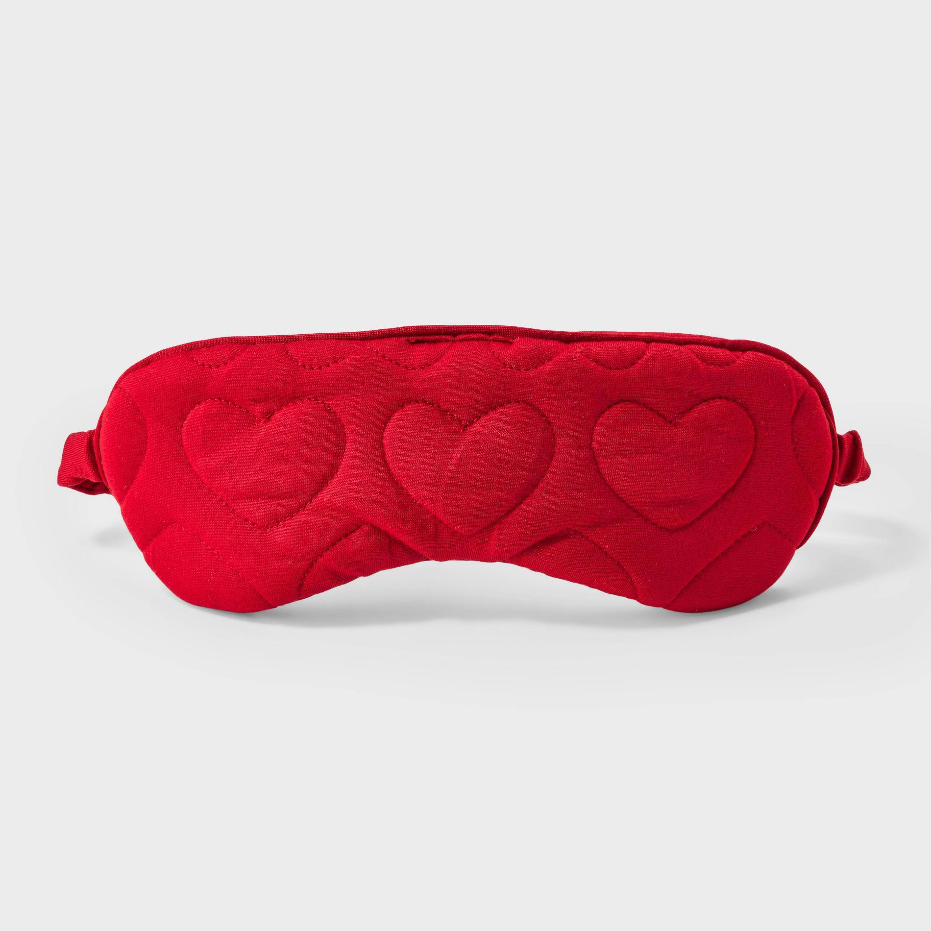 Women's Quilted Heart Shape Sleep Mask - Auden™ Red