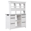 65" Outdoor Potting Bench Table, Gardening Workbench With Storage Shelf Maintenance Free Workstation, Flowerpot Bench for Backyard Patio - 4 of 4
