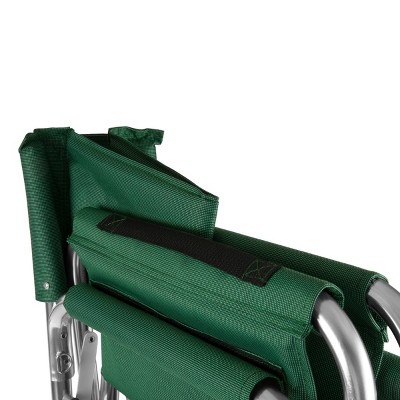 Hunter Green Ultimate Comfort Portable Sports Chair with Side Table