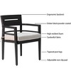 UNISOAR 5-Piece Outdoor Patio Aluminum Furniture, Modern Dining Set, including 4 Dining Chairs and 40" Square Dining Table with Umbrella Hole - 3 of 4