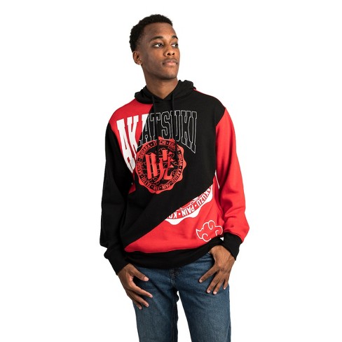 Naruto Akatsuki Collegiate Adult Red and Black Hoodie