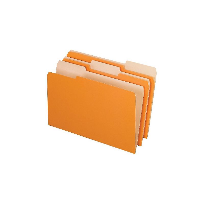 Pendaflex Colored File Folders 1/3 Cut Top Tab Legal Orange/Light Orange 100/Box 15313ORA, 5 of 8