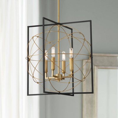 Sand Coal and Honey Gold 4-Light Modern Pendant