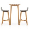 vidaXL 3 Piece Bar Set Solid Acacia Wood - 2 of 4