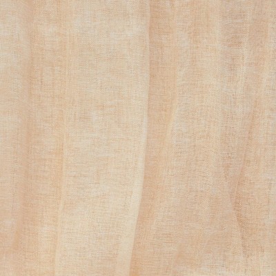 Apricot Sheer Polyester Pleated Rod Pocket Curtain Panel 52" x 95"