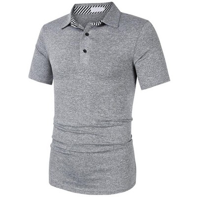Collared Shirts for Men,Quick Dry Short-Sleeve Polo, Golf Polo Shirt Moisture Wicking Plain Tshirts